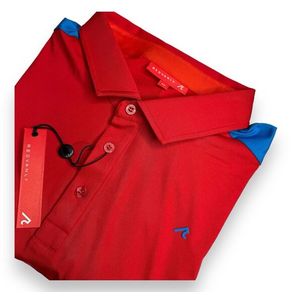 Redvanly Evans Men's Golf Polo Size XLarge Rio Red NWT XL - Picture 1 of 9